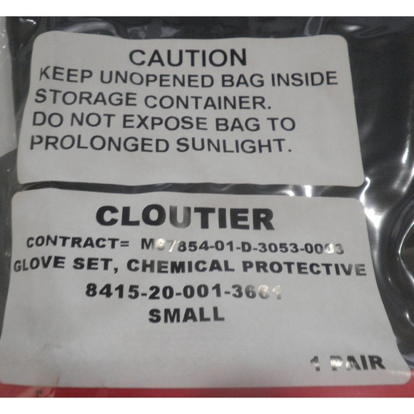 Government Military Issue SMALL Chemical Protective Glove Shells & Inserts, 1 Pr - Picture 7 of 8
